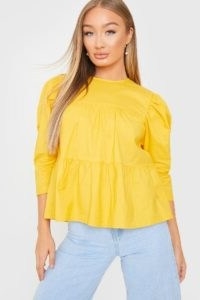 In The Style YELLOW SEAM LAYER SHIRT ~ bright tiered tops