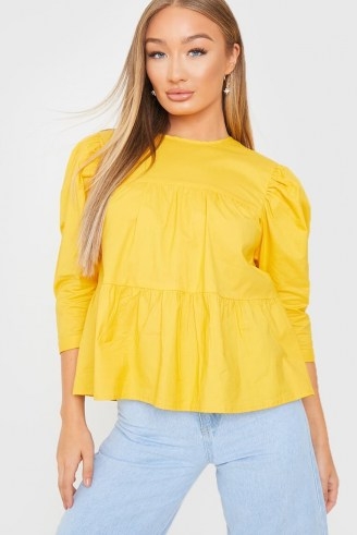 In The Style YELLOW SEAM LAYER SHIRT ~ bright tiered tops