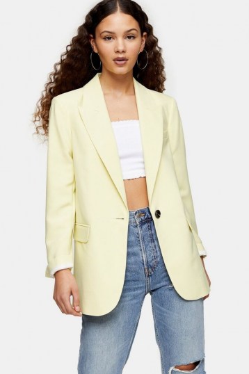 Topshop Yellow Single Breasted Suit Blazer ~ blazers ~ jackets