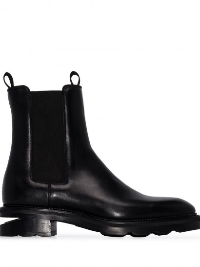 Alexander Wang Andy Chelsea boots in black / cut out block heel boot - flipped