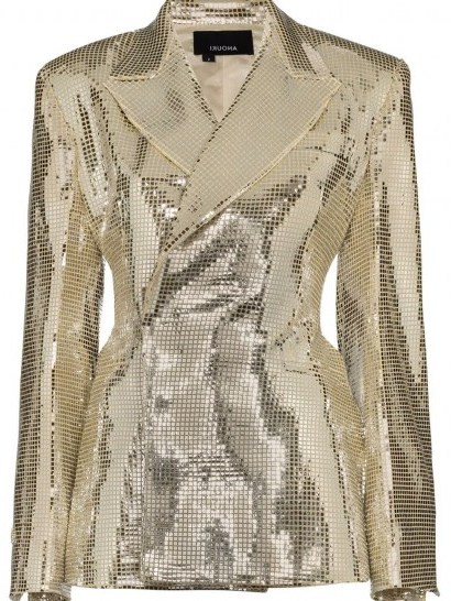 ANOUKI silver double-breasted disco blazer / shimmering jackets ❤️ - flipped