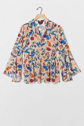 Rdalamal Fontaine Peplum Blouse / flared sleeve blouses - flipped