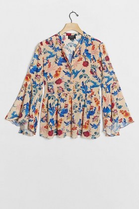 Rdalamal Fontaine Peplum Blouse / flared sleeve blouses