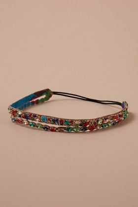 Deepa Jill Embellished Hairband | multicoloured crystals | multi coloured crystal headbands | feminine hair accessory