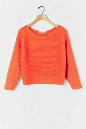 ANTHROPOLOGIE Kendall Pullover Orange / bright sweaters - flipped