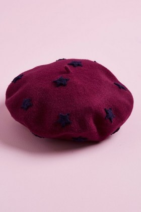 Helene Berman Star Beret Dark Purple / autumn hats / berets / fall colours / winter accessories
