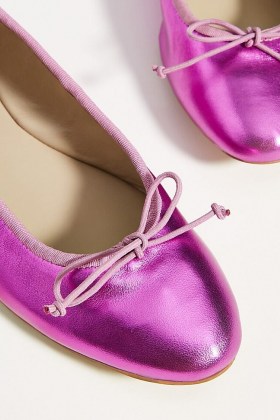 Guilhermina Mirabelle Ballet Flats Pink ~ metallic ballerinas ~ flat pumps - flipped