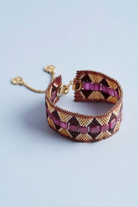 Azuni Beaded Bracelet Raspberry ~ bracelets made with beads ~ pink jewellery