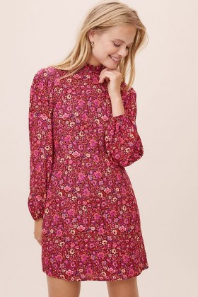 Anthropologie Molly Tunic Dress in Pink | retro dresses | vintage style floral prints - flipped