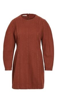 BAUM UND PFERDGARTEN Alfreda Dress Rusty Brown ~ long sleeve round neck dresses ~ autumn colours
