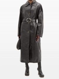 MARNI Belted black leather trench coat ~ Matrix inspired coats