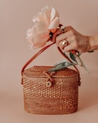 Rock N Rose Blaire Woven Basket Bag ~ handmade natural grass bags