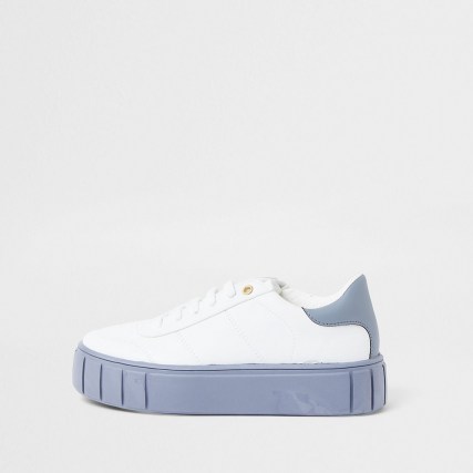 RIVER ISLAND Blue chunky sole trainer ~ thick soles ~ flatforms