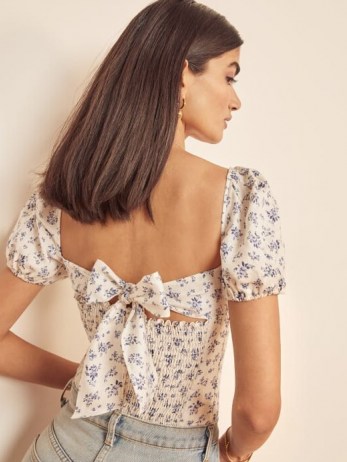 REFORMATION Casterly Top Gracie / floral back tie tops - flipped