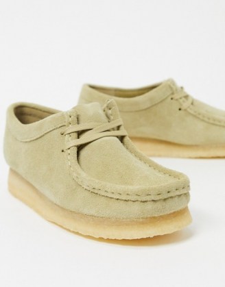 Clarks Originals Wallabee flat shoes in maple suede | casual lace up flats | weekend footwear - flipped