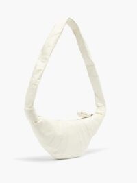 LEMAIRE Croissant small white leather cross-body bag / crossbody bags / luxe accessories