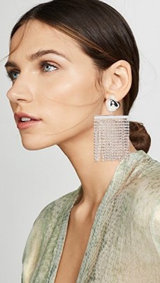Cult Gaia Farah Rhinestone Earrings / glamorous jewellery / fringed statement drops / evening glamour