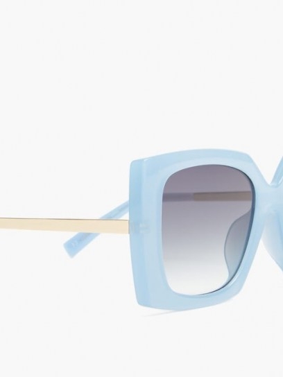 LE SPECS Discomania blue oversized square acetate sunglasses – glamorous 70s style eyewear ~ seventies look glamour