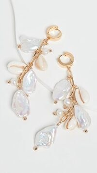 Eliou Liliane Earrings ~ pearl and shell drops ~ statement jewellery