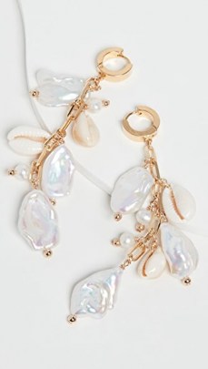 Eliou Liliane Earrings ~ pearl and shell drops ~ statement jewellery
