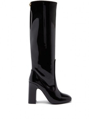 FABRIZIO VITI Farrah knee-high patent-leather boots in black / high shine winter footwear