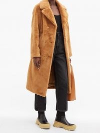 STAND STUDIO Faustine faux-fur coat in beige ~ light brown winter coats