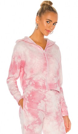 Frankies Bikinis Ranger Sweatshirt ~ pink zip front sweat top ~ zipped sweatshirts