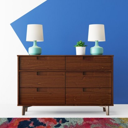 Winters 6 Drawer Double dresser by Hashtag Home – straight lines are all the fashion