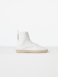 FRAME Le Boston Espadrille Blanc | white jute sole lace up booties