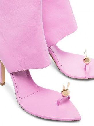 Natasha Zinko Rabbit Toe 110mm ankle boots ~ pink cut away boots - flipped