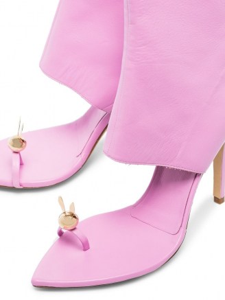 Natasha Zinko Rabbit Toe 110mm ankle boots ~ pink cut away boots