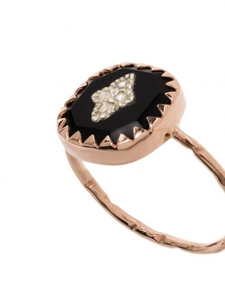 Pascale Monvoisin 9kt rose gold Pierrot diamond ring ~ diamond accent rings - flipped