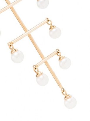 Persée 18kt yellow gold pearl earrings ~ long statement drops ~ peals ~ contemporary jewellery