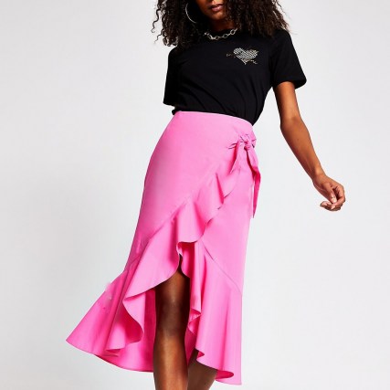 River Island Black taffeta frill mini skirt | bright ruffled skirts