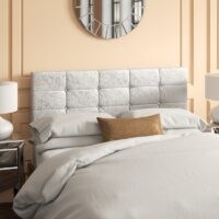Dye Upholstered Headboard – great colour combo going on here