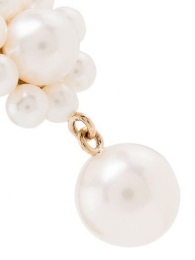 Sophie Bille Brahe 14kt yellow gold Margherita pearl earrings / small flower drops / freshwater pearls ❤️ - flipped