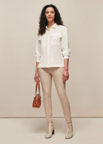 WHISTLES SUPER STRETCH TROUSER STONE / neutral skinny trousers