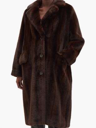 STAND STUDIO Theresa faux-fur coat ~ brown vintage inspired winter coats ~ glamorous outerwear ~ glamour