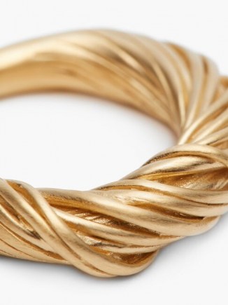 COMPLETEDWORKS Twisted Phone Charger Cables gold-vermeil ring | gold vermeil twist detail rings