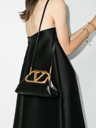 Valentino Garavani medium Supervee clutch bag in black ~ vintage shape bags
