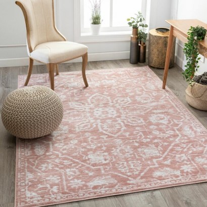 Dazzle Power Loom Pink/White Rug See More by Well Woven