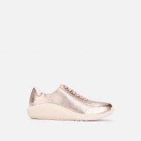KENNETH COLE MELLO ROSE GOLD PLATFORM SNEAKER ~ metallic sneakers ~ sports luxe shoes