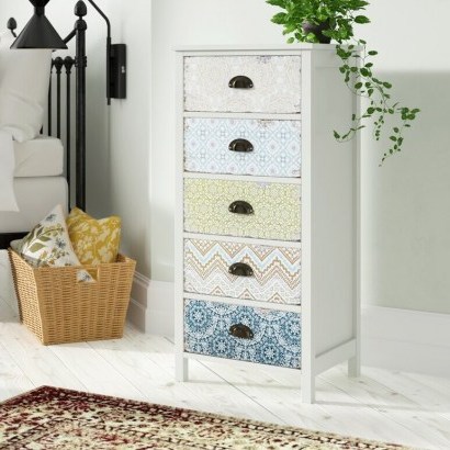 Amjad 5 Drawer Chest by World Menagerie fro the elegant, stylish bedroom - flipped