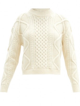 OFFICINE GÉNÉRALE Alizee cable-knit sweater | boxy crew neck sweaters | chunky knitwear - flipped