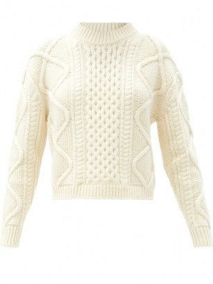 OFFICINE GÉNÉRALE Alizee cable-knit sweater | boxy crew neck sweaters | chunky knitwear