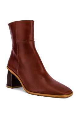ALOHAS West Bootie | brown leather square toe boots