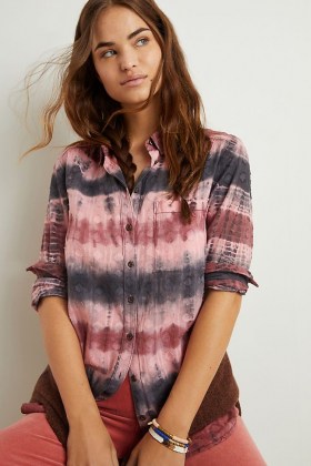 Pilcro Janesse Tie-Dye Buttondown / casual shirts