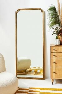 ANTHROPOLOGIE Aperture Floor Mirror Bronze ~ long elegant mirrors ~ stylish home furnishings