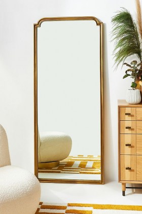 ANTHROPOLOGIE Aperture Floor Mirror Bronze ~ long elegant mirrors ~ stylish home furnishings