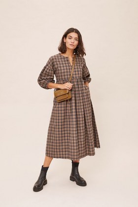 Beaumont Organic Cotton Mel Dress / check print dresses - flipped